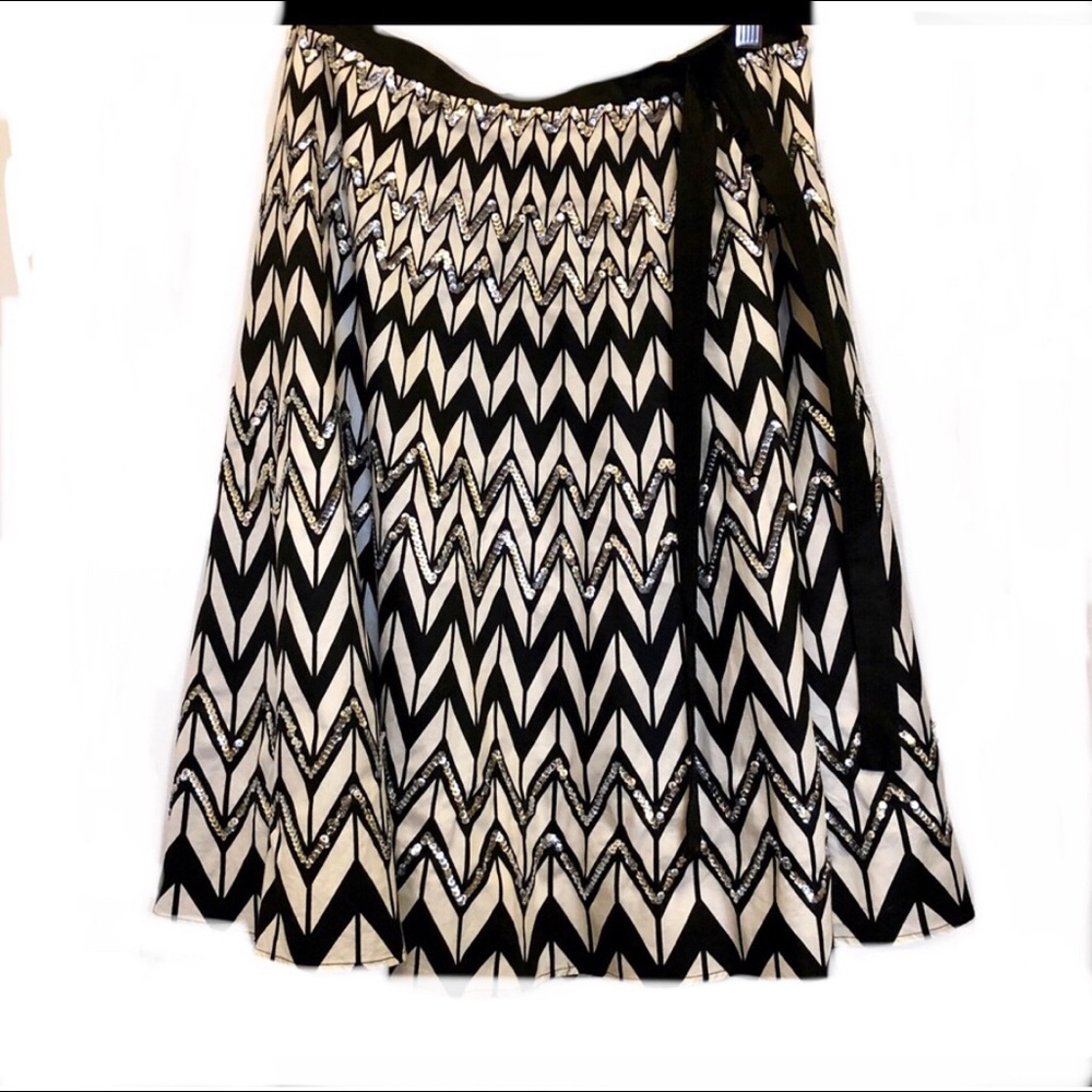 Festive BCGB MAXAZRIA Sequin Wrap Skirt